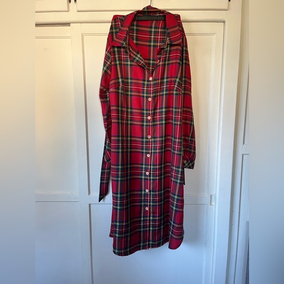 Plaid Dress with Tie - Picture 5 of 5